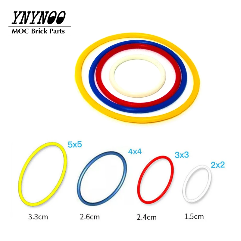 20Pcs/lot High-Tech Rubber Band 2x2 3x3 4x4 5x5 Building Block Part Toy x71 x37 x89 x90 Compatible with EV3 85544 45544