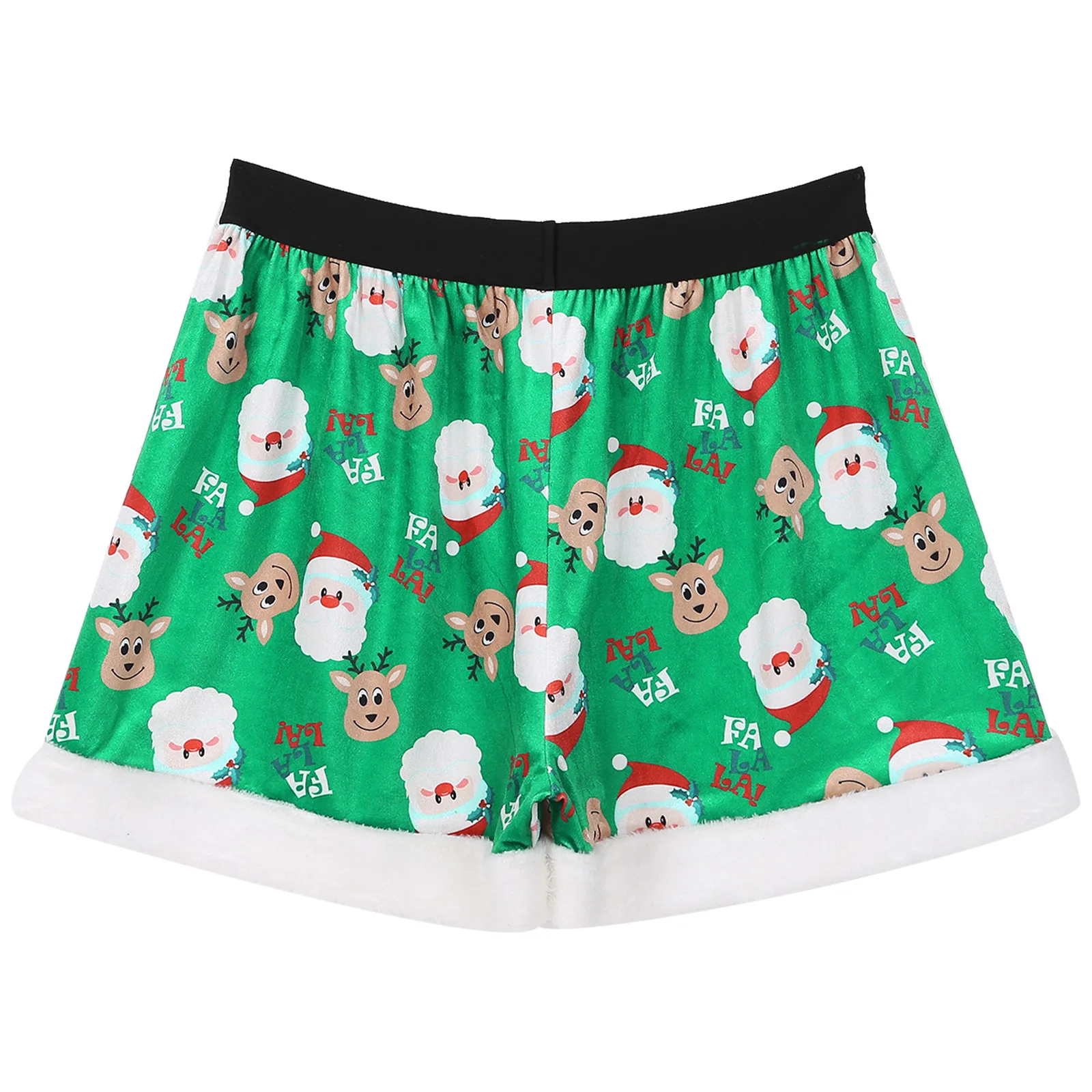 Santa Shorts Men Claus Deer Printed Panties Nightwear Mid Waist Waistband Boxer Briefs For Men Christmas Costumes NEW