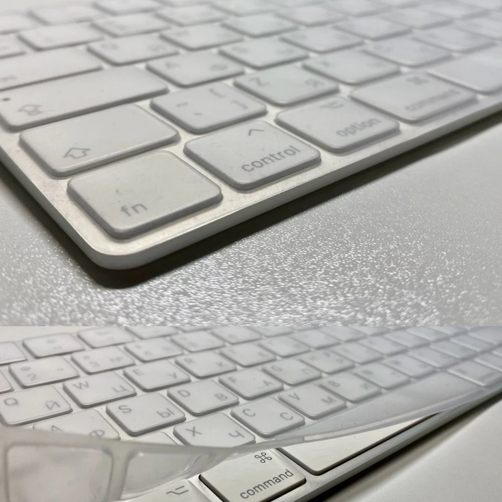 For 2021 iMac Wired Apple Keyboard A2449 A2450 A1243 A1843 MB110LL/B with Numeric Keypad Silicone keyboard Cover Protector Skin