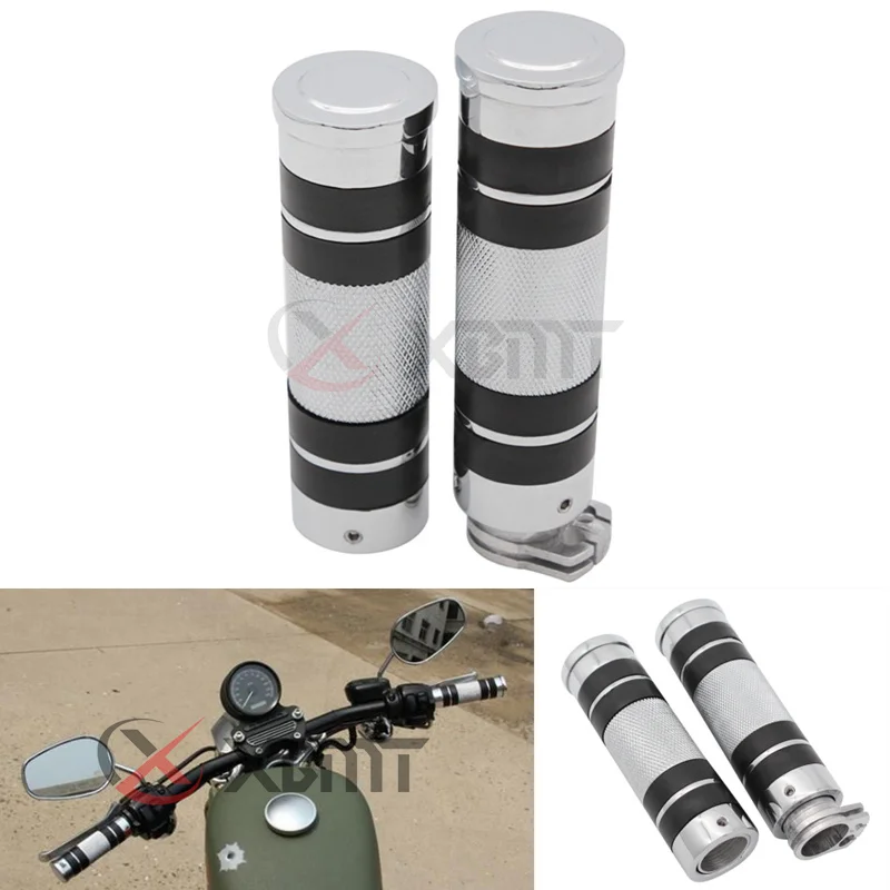 

7/8'' 22mm & 1" 25mm Hand Grips For Harley Honda Kawasaki Suzuki Yamaha Bikes Cruiser Chopper Custom