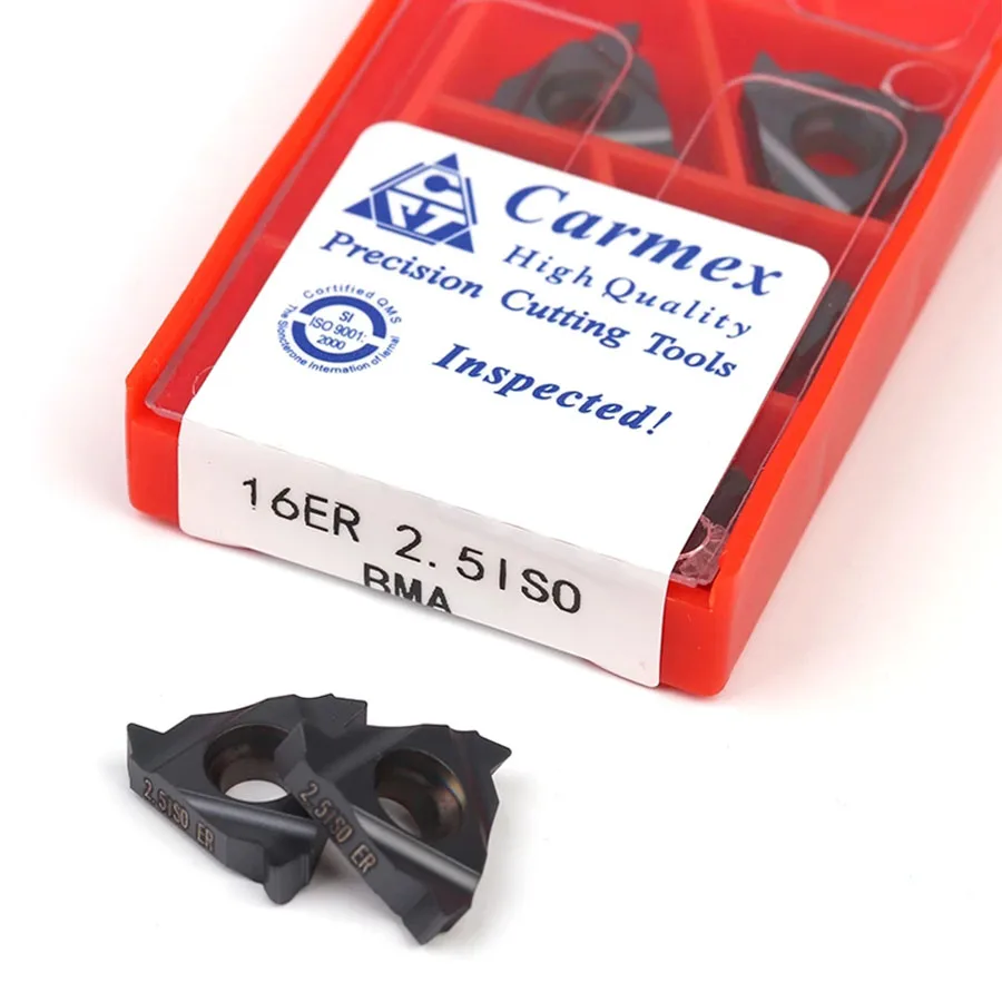 Outil de filetage en carbure BMA, outil de tour CNC de haute qualité 16ER ISO 0.50 ISO 0.75 ISO 1.0 ISO 1.25 ISO 1.50 ISO 1.75 ISO 2.0 ISO 2.5