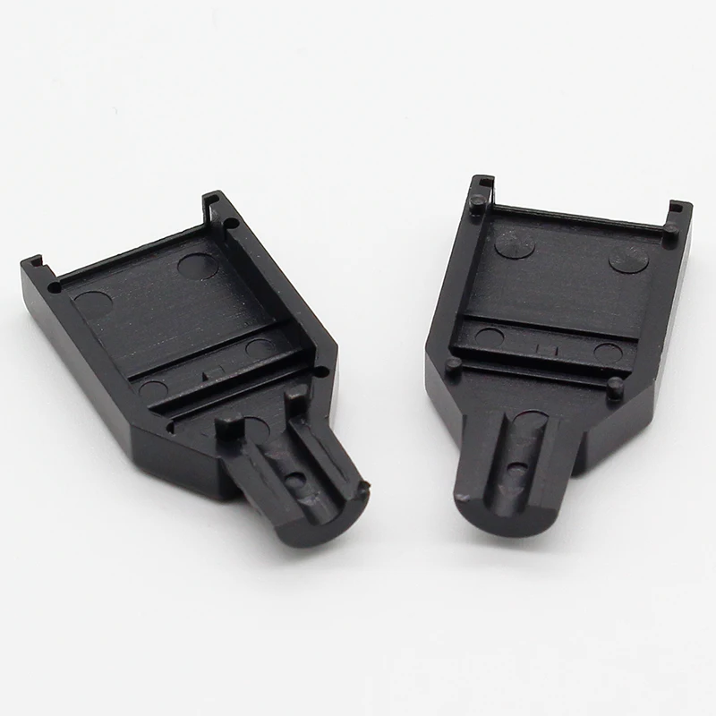 10pcs Type A Female USB 4 Pin Plug Socket Connector With Black Plastic Cover
