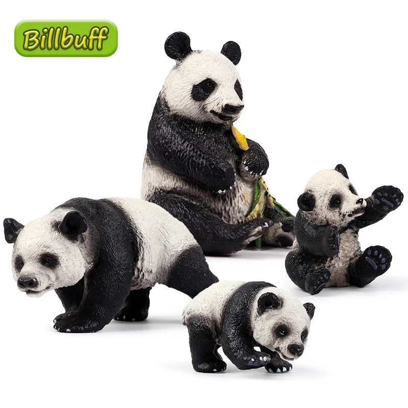 야생 동물 PVC 중국 팬더 모델 액션 피규어 컬렉션, 인기 있는 시뮬레이션 미니어처 인지 교육 장난감 어린이 선물
