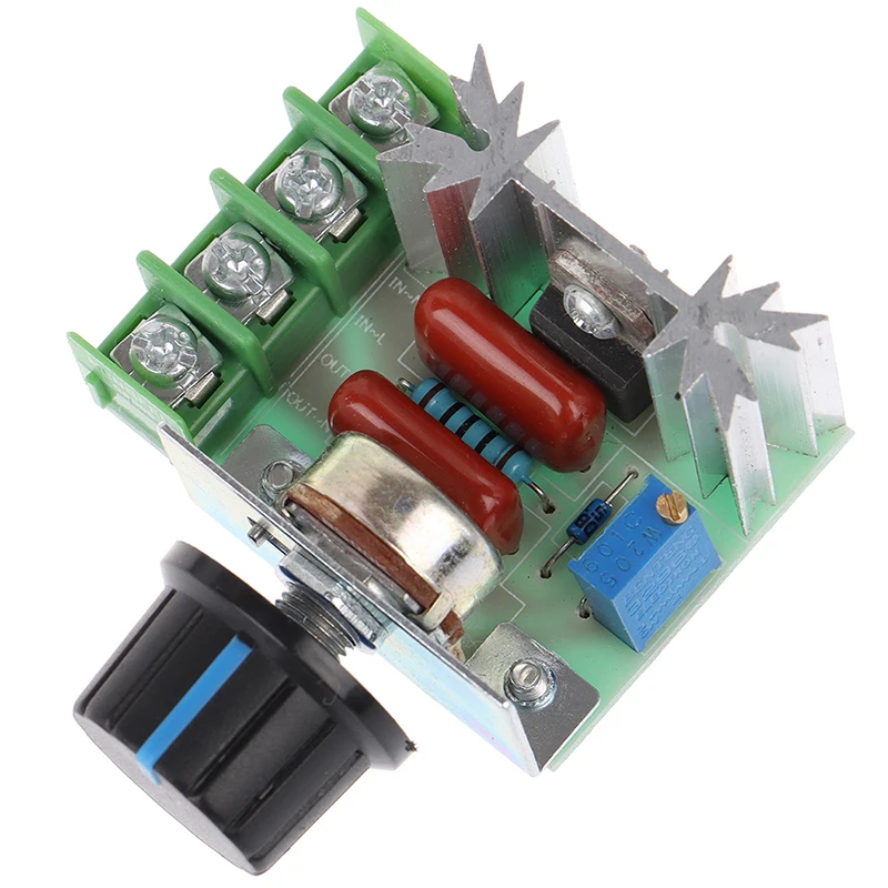 1Pcs Adjustable 50-220V Thermostat Control AC Voltage Regulator Module AC 220V 2000W SCR Dimming Dimmers Motor Speed Controller