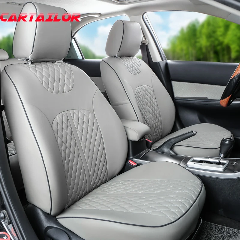 CARTAILOR Auto Seat Portector PU leather for Kia Sorento 2013 2015 seat covers custom fit car seat cover interior accessories