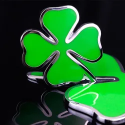 3D Metal Car Sticker Green Lucky Clover Side Label Emblem For Alfa Romeo 159 giulietta Mito Four Leaf Clover Badge Accessories