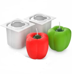 3D Bell Pepper Silicone Candle Molds Silicone Candle Molds for Candle Making Candle Wicks