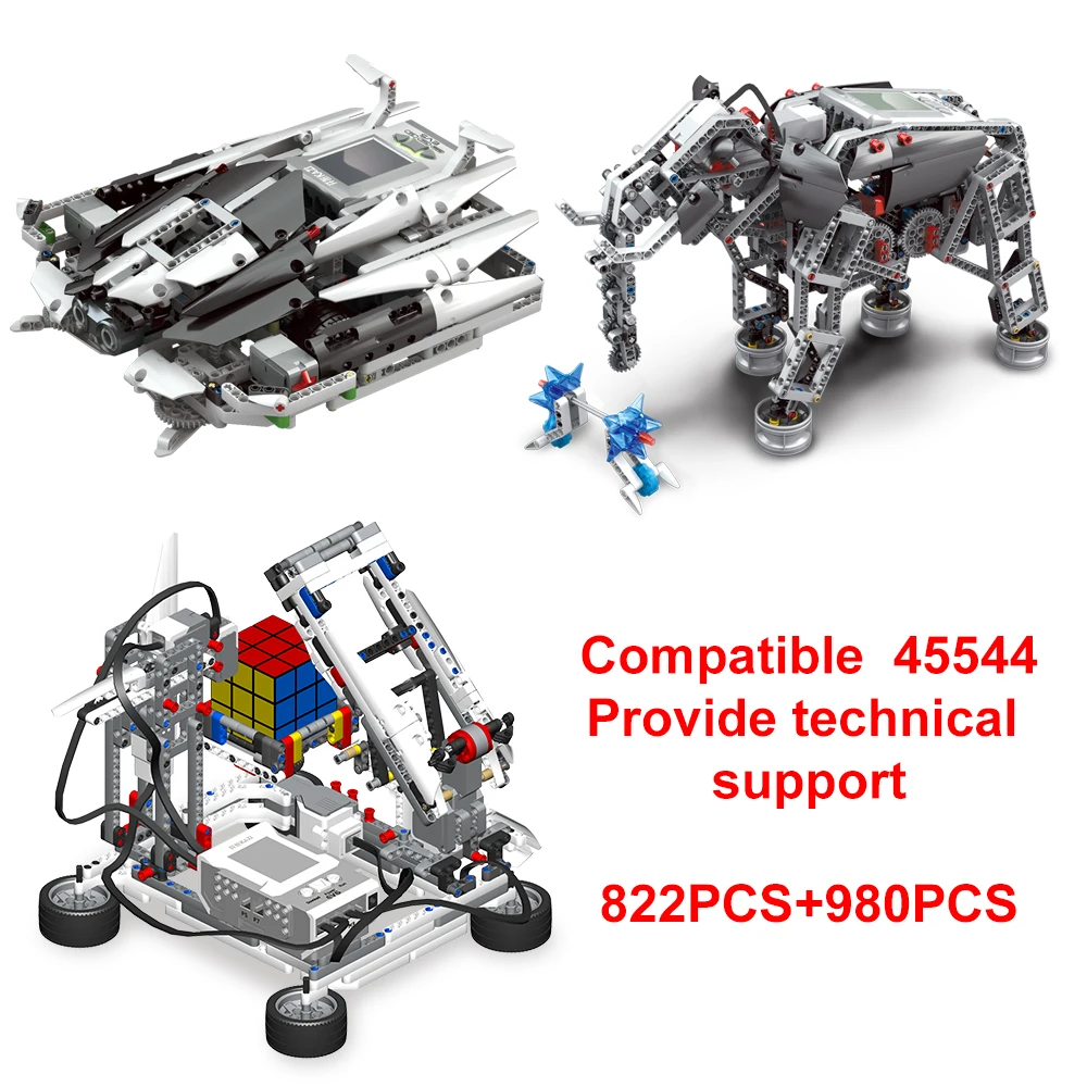 

Building block programming robot compatible with EV3 graphical programming scratch3.0 EV6 upgraded version EV5