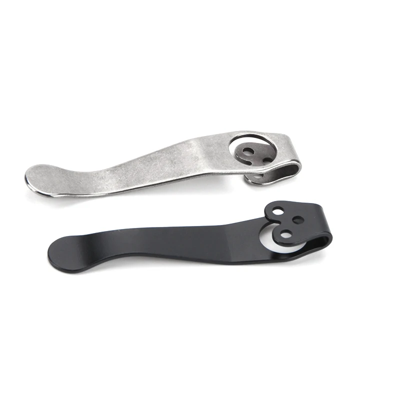 Imagem -02 - Titanium Back Clip Peça de Substituição para Spyderco Deep Carry Clip Bolso 3-hole Design Acessórios Faca Alta Qualidade C81 C10 C11