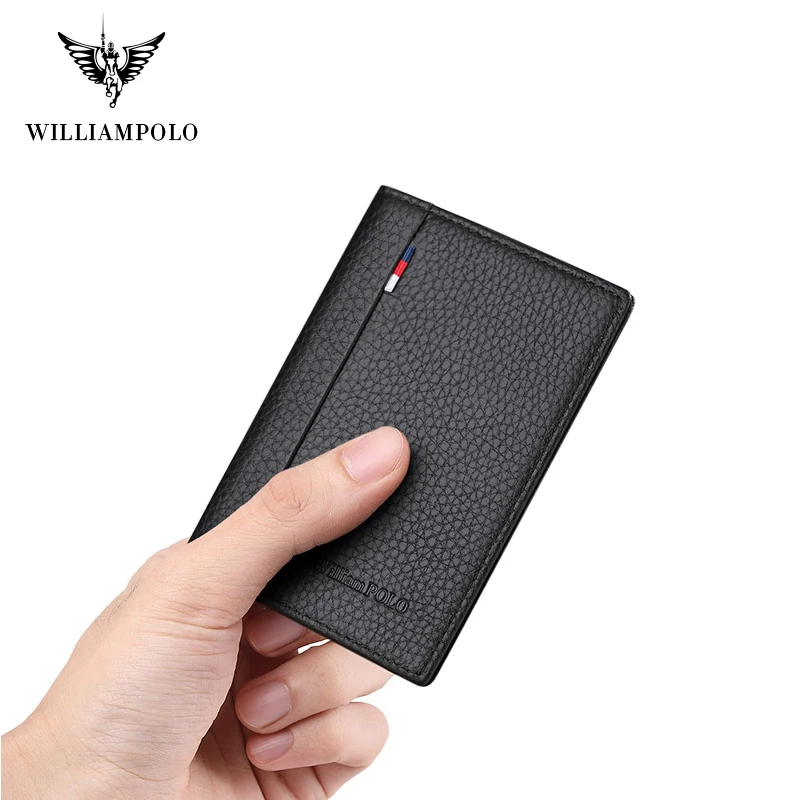 New high-end leather mini wallet men's multi-function large-capacity ultra-thin multi-card credit card driver's license wallet