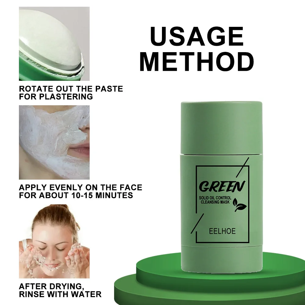 Green Mask Stick Face Masks Remover Blackheads Nose Black Dots Acne Moisturizing Oil Control Skin cleansing Anti-wrinkle Masks