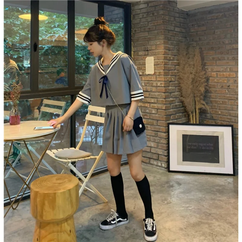 2020 jk uniform skirt genuine bad college style student uniforms orthodox summer students daily lattice skirt jk suit