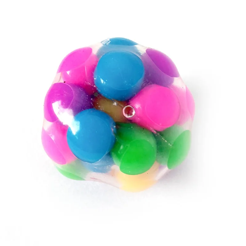 Squeeze Ball Toy Relieve Stress DNA Colorful Beads New Fashion Hand Exercise Tool for Kids / Adults