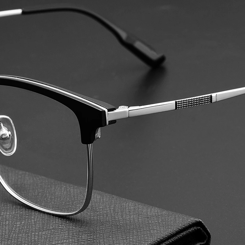 YIMARUILI Men's Ultra-Light Pure Titanium Eyeglasses Frame Retro Fashion Decorative Optical Prescription Spectacle Frame 2312YJ - view 5