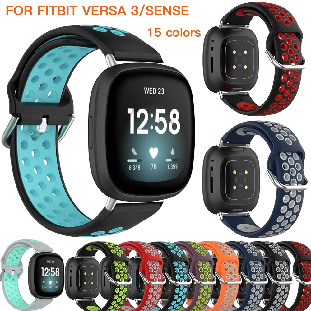 لينة سيليكون الفرقة حزام ل Fitbit فيرسا 3/تحسس الملونة سوار للساعة ل Fitbit Versa3 ساعة ذكية الأساور اكسسوارات