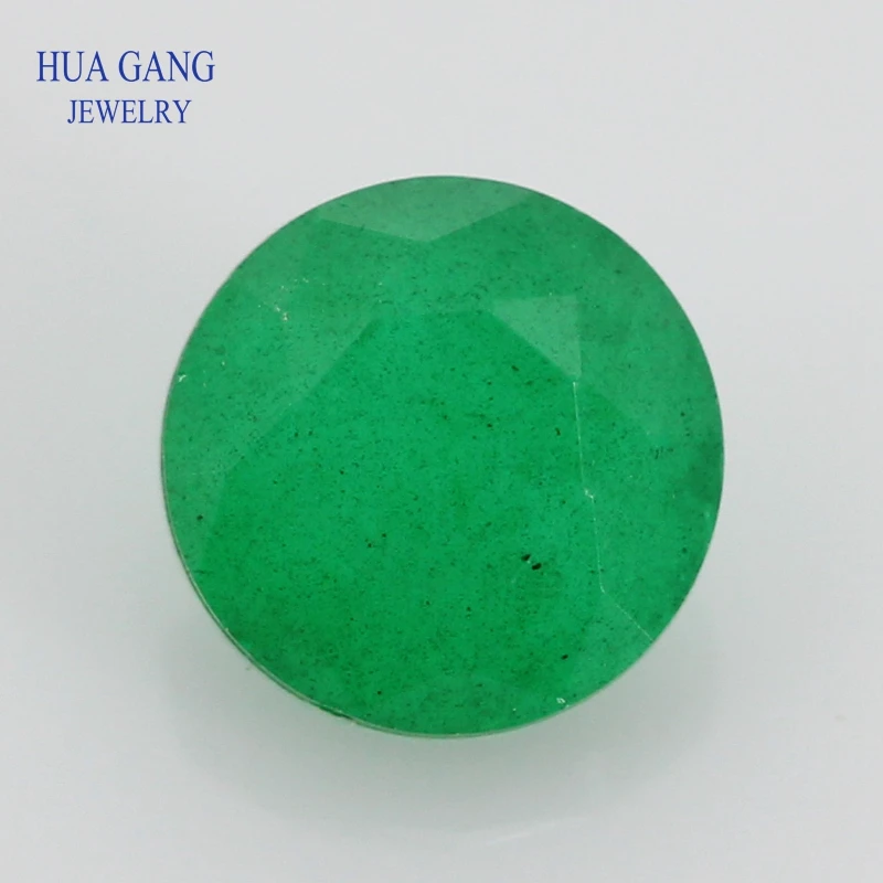 Synthetic Colombia Stone emerald Round Shape For Jewelry Making Crystal&Glass Gems 5mm~12.0mm