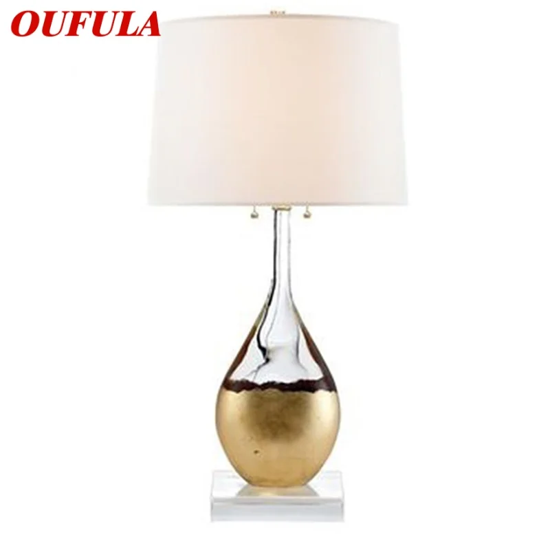 

OUFULA Simple Table Desk Lamp Contemporary Creative LED Light for Home Living Bed Room Decoration