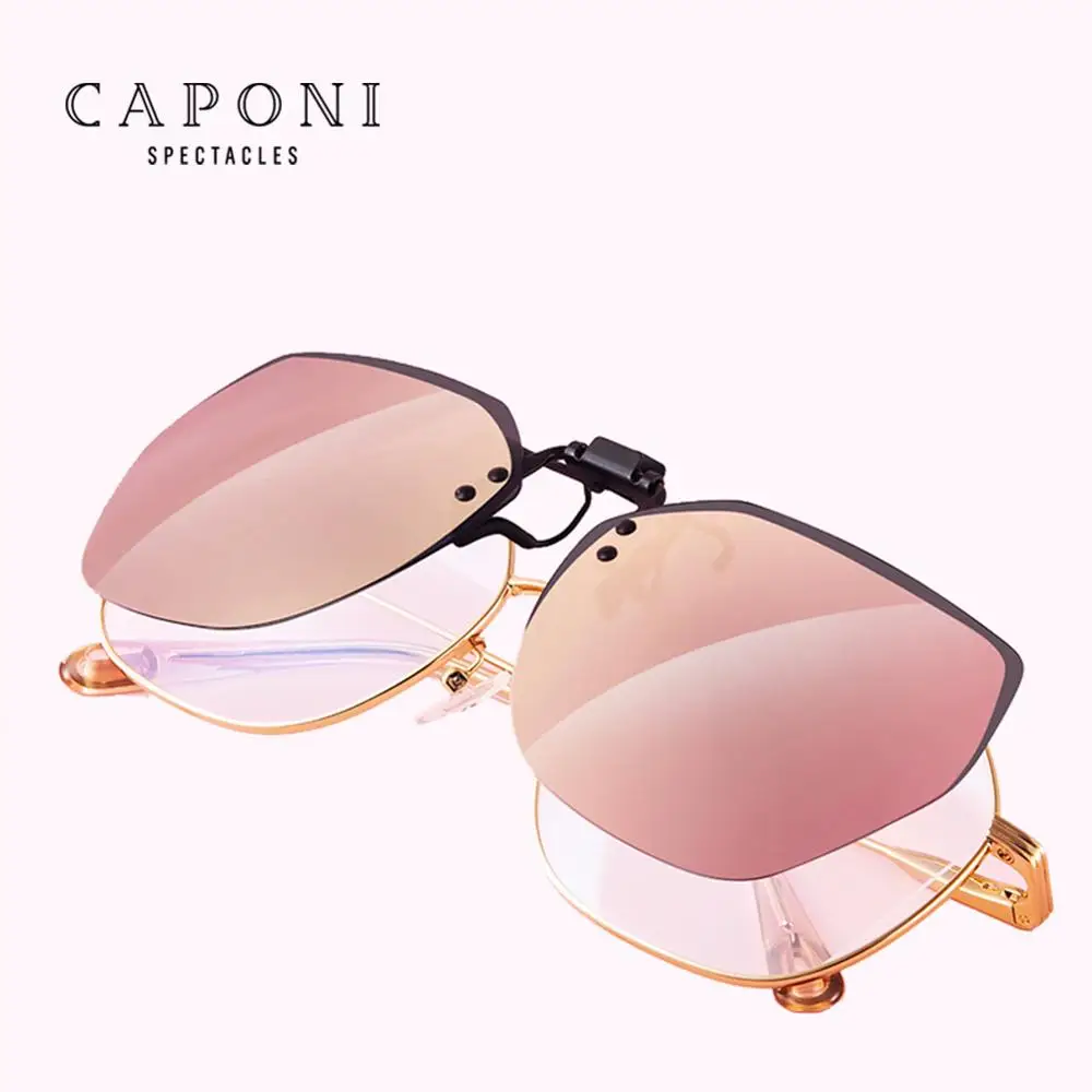 caponi-new-sunglasses-clip-for-women-square-polarized-purple-glasses-clip-flipped-up-protect-eyes-light-clip-on-frame-cp3156