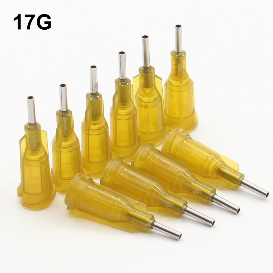 100Pcs Lengte 23.5Mm Precision Gepassiveerd S.S. Doseer Tip Met Pp Safetylok Hub, 0.5 "Tubing Lengte Lijm Dispenser Naalden