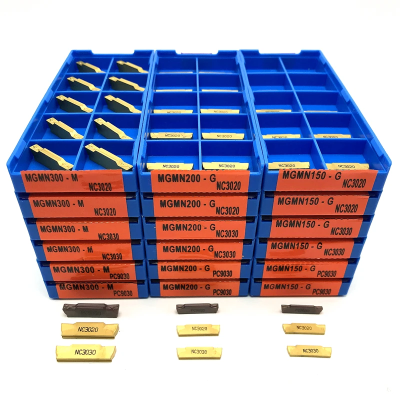 

MGMN150 MGMN200 MGMN300 MGMN400 PC9030 NC3020 NC3030 Grooving Inserts for External Tool Holder MGEHR Cutting Tool Turning Tool