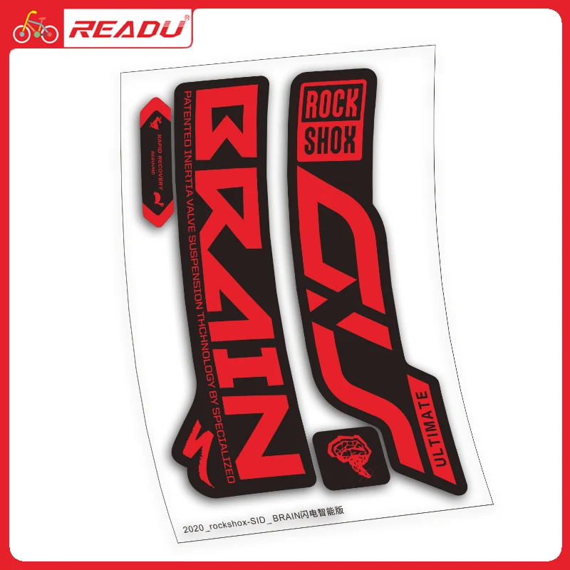 2019 rockshox sid brain smart version front fork sticker mountain bike bicycle waterproof sticker decoration