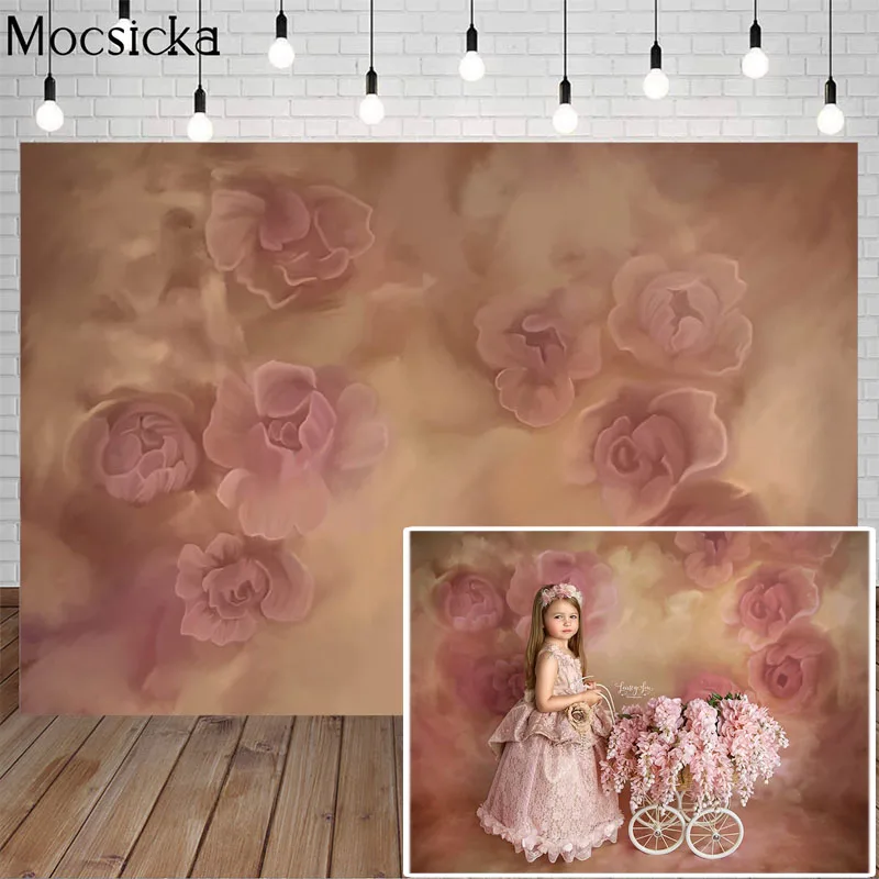 

Mocsicka Red Rose Flower Photography Background Newborn Baby Child Pregnant Woman Portrait Photo Backdrops Decoration Props