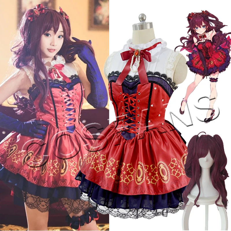 

The Idolm Ster Cinderella girls SSR Ichinose Shiki cosplay costume lolita dress Halloween costumes for women Anime Full set wig