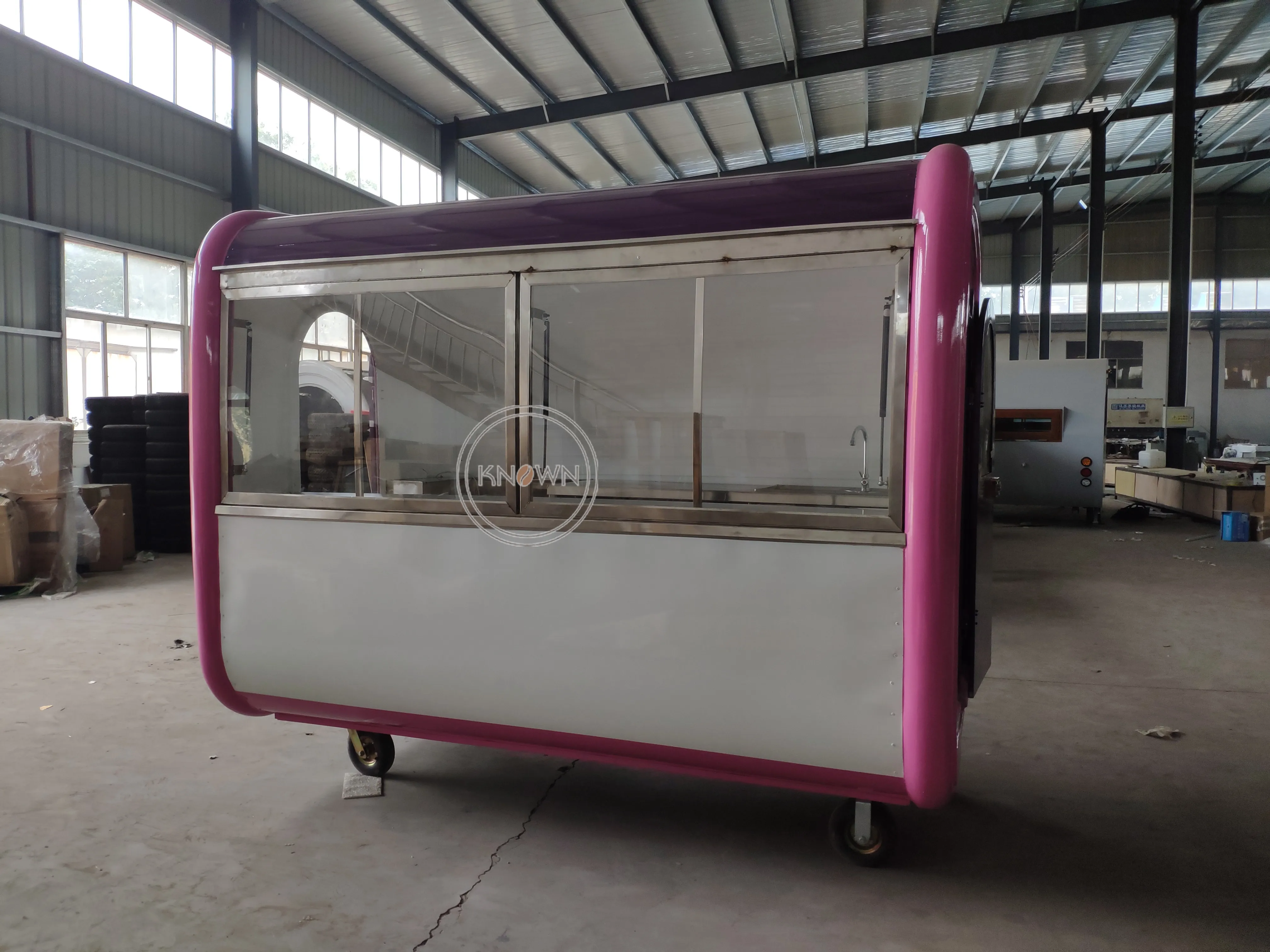 electric mobile food cart with soft serve machine food street kiosk bus food truck food warmer cart with wheels