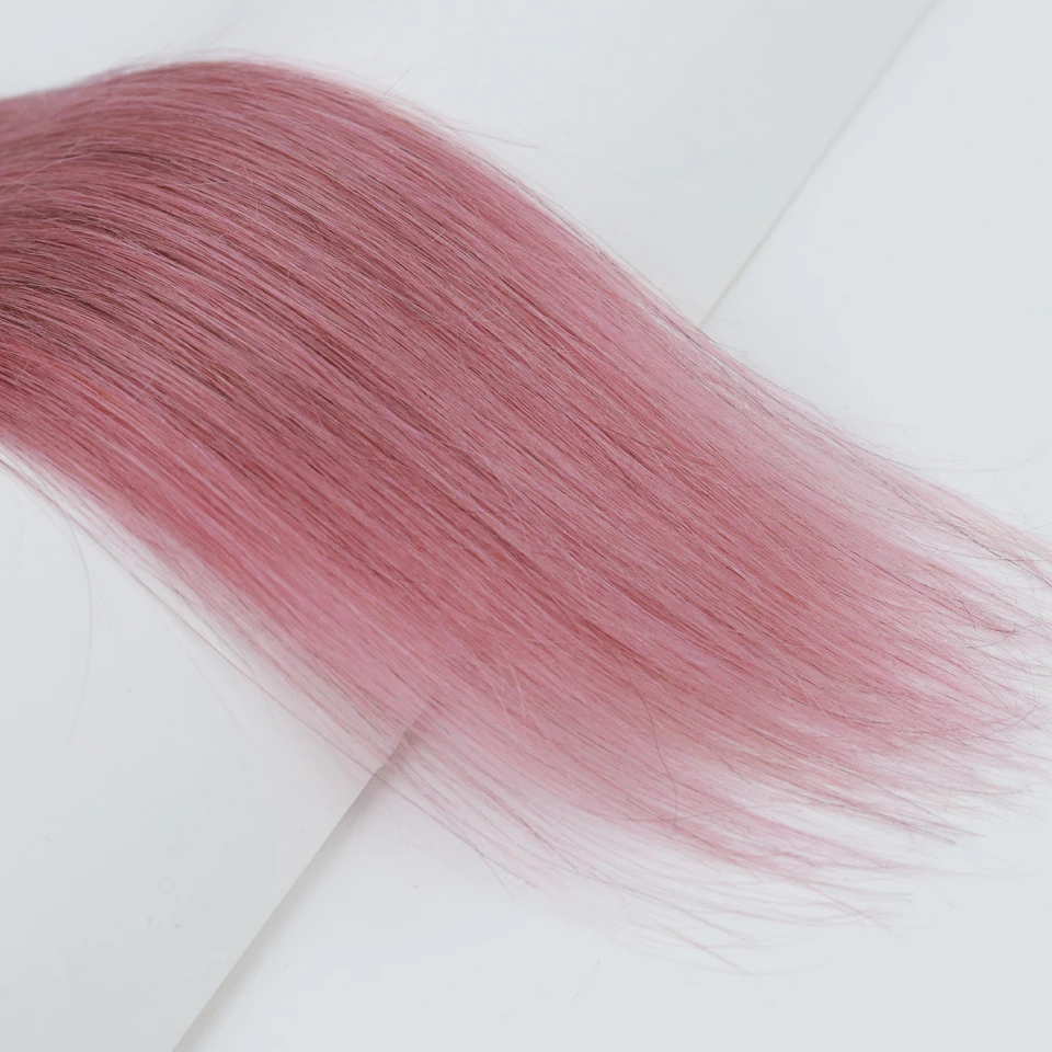 Remy Forte-Pink Brazilian Hair Weave Bundles, reto, sedoso, único, Vendedor, Atacado