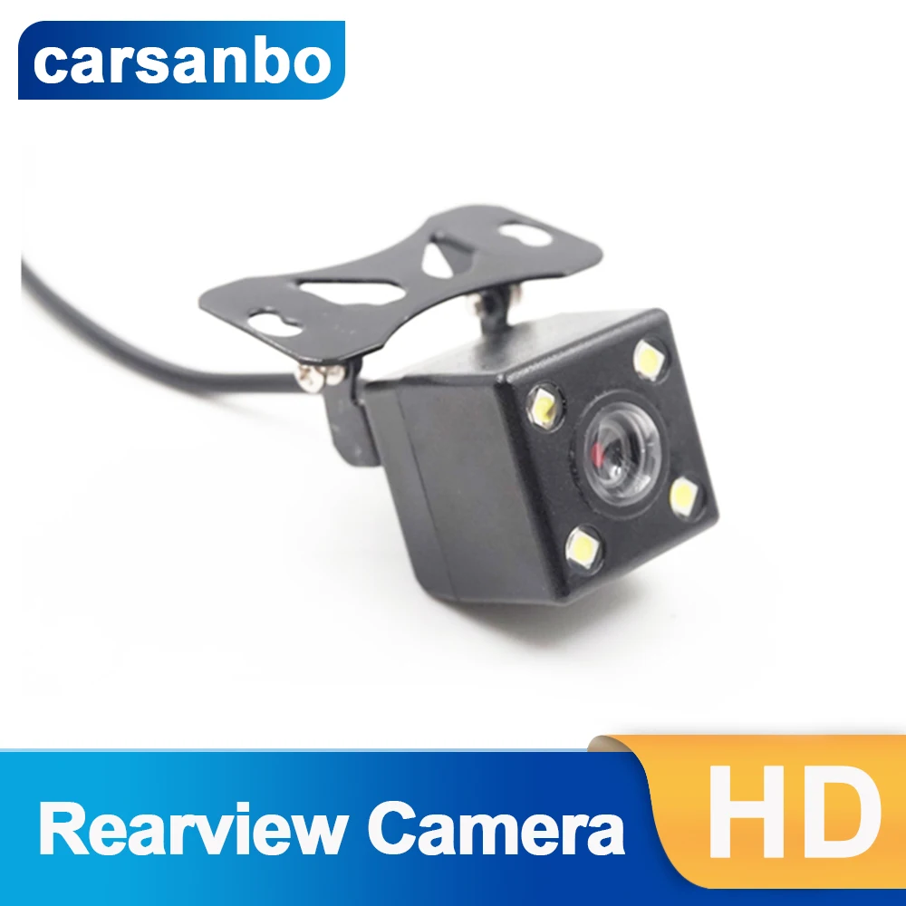 

Carsanbo Reversing Auto Rearview Camera Parking Backup Car Accessories Night Vision Waterproof 4 Led Light Car Rear View Camera