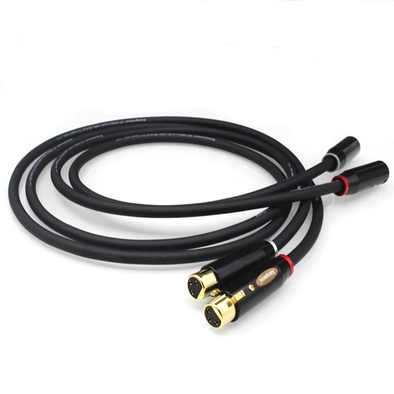 

Hifi XLR Cable Pure 7N OCC Silver-plated Audio Cable With Top Grade Carbon fiber XLR Plug