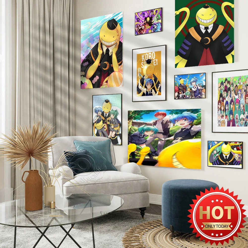 Japanese Anime Ansatsu KyōShitsu: Sotsugyō-Hen Wall Picture, Koro-Sensei Art Prints, Kids Room Wall Decor, Gift Wall Stickers,