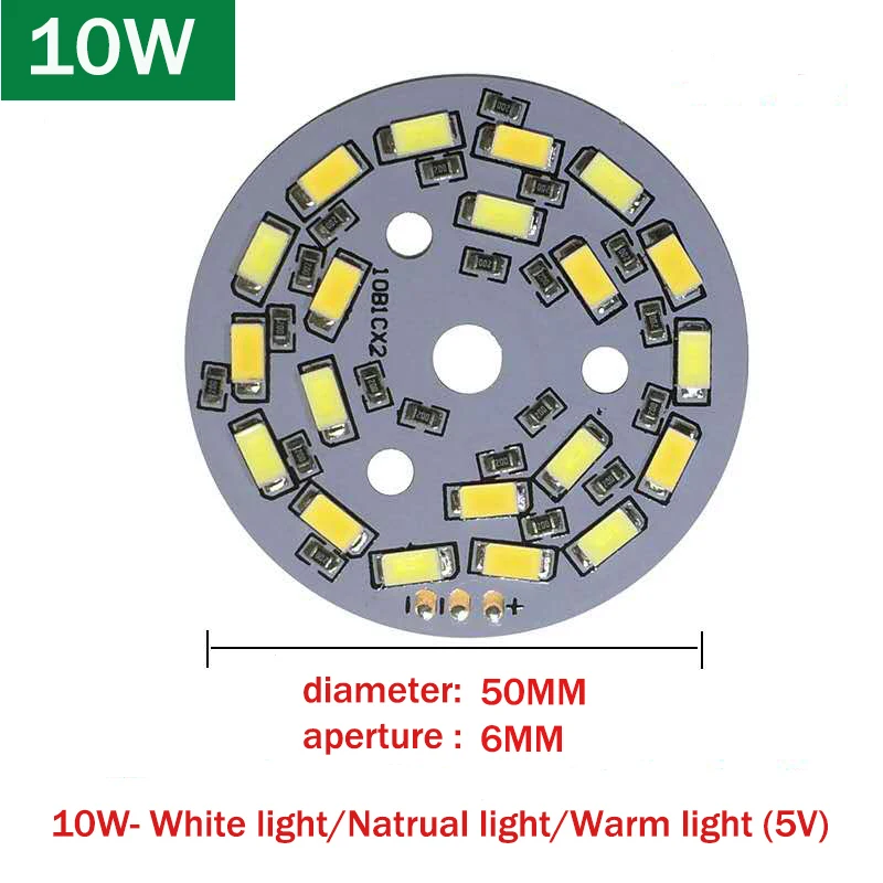 DC5V ściemniania chip LED 5/10/12W powierzchni źródło światła SMD 5730 LED światła koraliki DIY Tricolor regulowana dioda żarówka biały ciepły biały