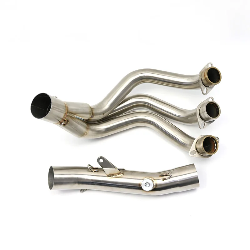 

51mm Slip On Front Header Tube Connect Exhaust System Link Pipe Mid For Yamaha MT09 MT-09 FZ09 FZ-09 Without Muffler Escape