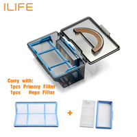 Original Dust Box Bin for Ilife v5s V3 v5 v5s pro v50 Robot Vacuum Cleaner Parts Accessories Hepa FilterX1+Efficient FilterX1