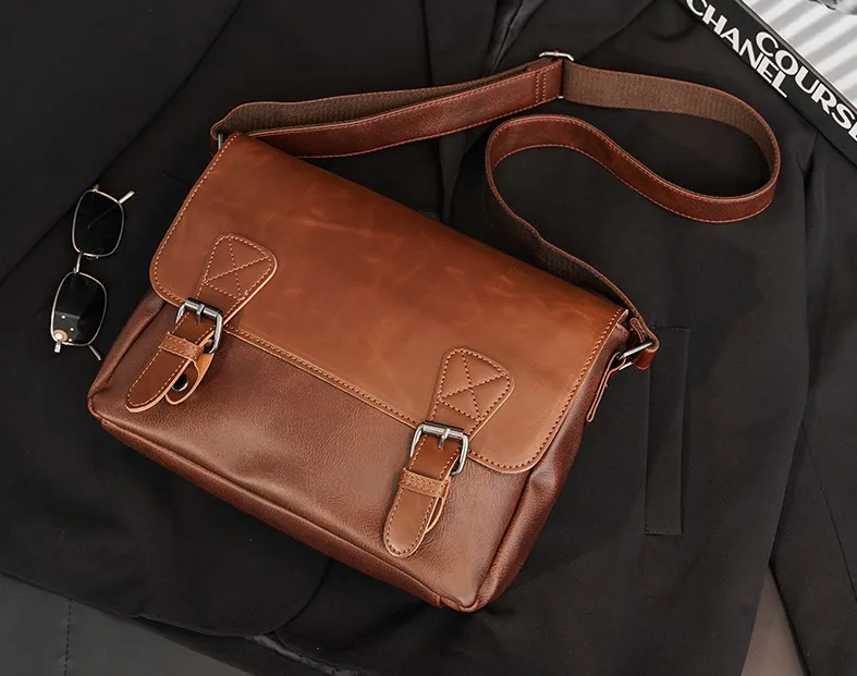 fashion  versatile Vintage postman Bag Shoulder Bag  messenger bag men ol business bag satchels bag