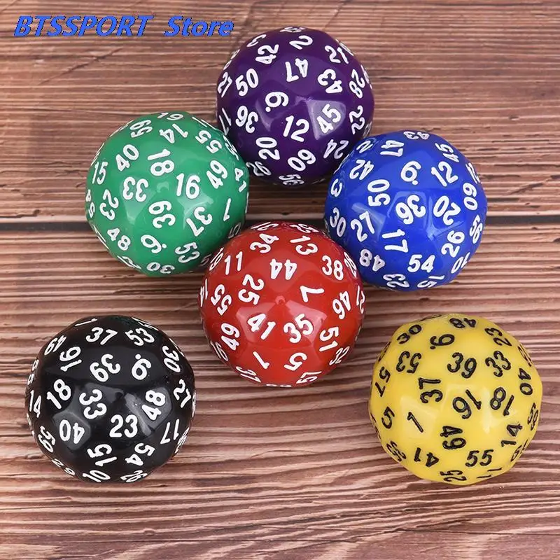 1 pz 60 dadi faccia per gioco poliedrico D60 Multi Sided acrilico dadi regalo per gli amanti del gioco TRPG