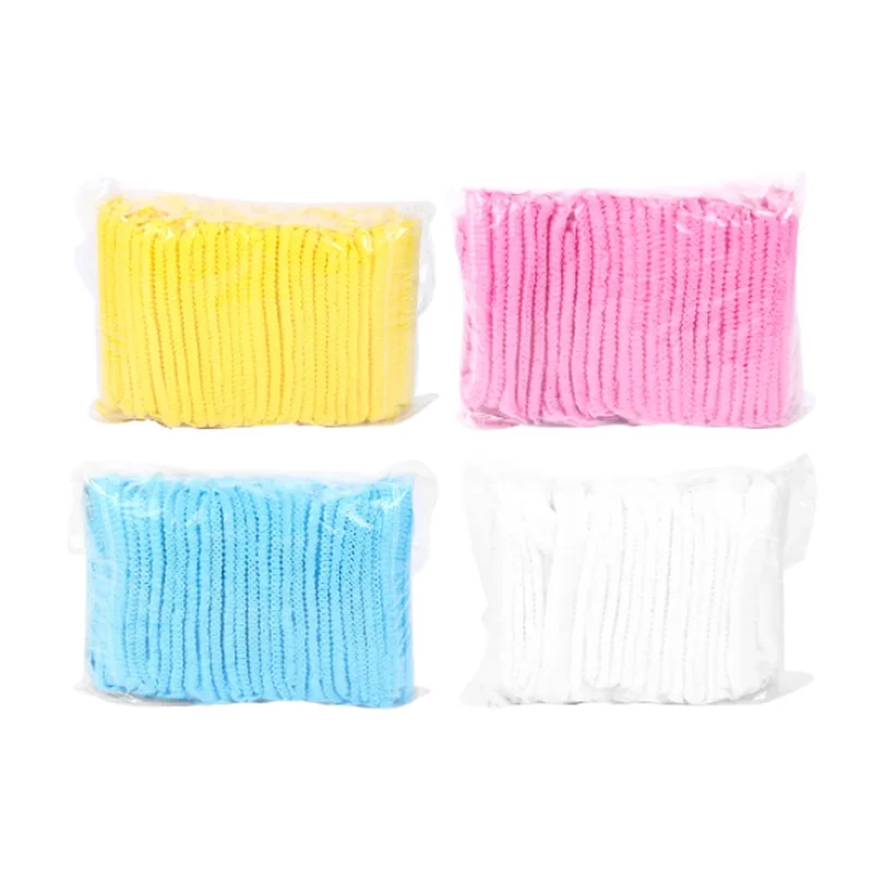 20 Pcs Disposable Hair Net Caps Elastic Anti-Dust Hats Head Cover Factory Workwear Food Catering Kitchen Disposable Caps