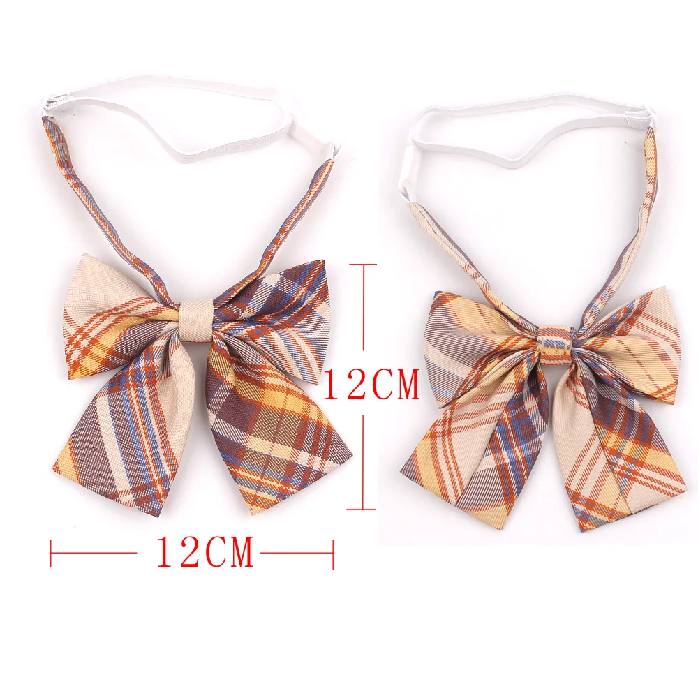 Nữ Tính Kẻ Sọc Bowtie Cổ Thắt Nơ Nữ Đồng Phục Cổ Butterf Nơ Người Lớn Kiểm Tra Dây Thắt Nơ Cravats Bé Gái Bowties