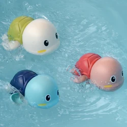 3PCs Baby Bath Children Bath Toys Baby Swimming Little Turtle Water Toys Spring Power