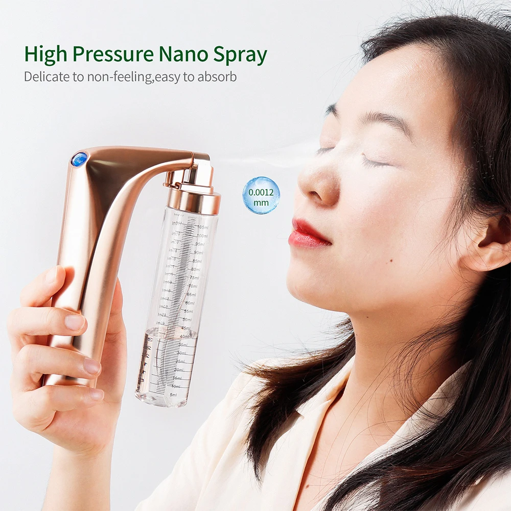 Nano Facial Sprayer Water Steamer Oxygen Injection Moisturizing Machine Handheld Spray Face Steamer Mist Skin Care Beauty SpaNan