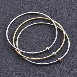 Popular Jewelry Simple Steel Wire Diameter 1.7mm Spring Screw Head Can Be Opened And Tightened Telescopic Color Spring Bracelet