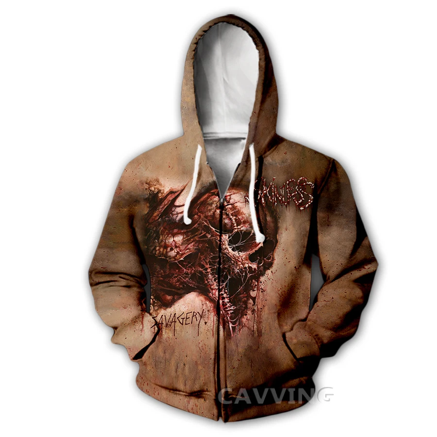 CAVVING 3D Print  Skinless Band  Zipper Hoodies Zip Up Hooded Sweatshirt Harajuku Hoodie Hip Hop Sweatshirt for Men/women