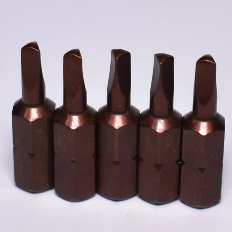 Destornillador de cabeza triangular magnética, Juego de puntas de destornillador de cabeza eléctrica de 5 piezas, mango hexagonal de 1/4 pulgadas, 25mm de largo, TA18, TA20, TA23, TA25, TA27TA30