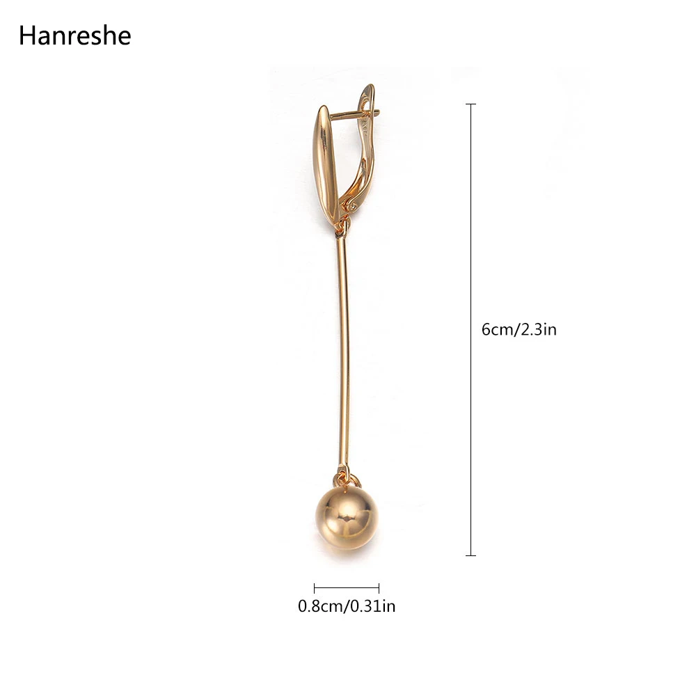 Hanreshe Best Round Drop Earrings Punk Jewelry Party Long Chain Earring Small Copper Round Pendant Romantic Earring Women Gift