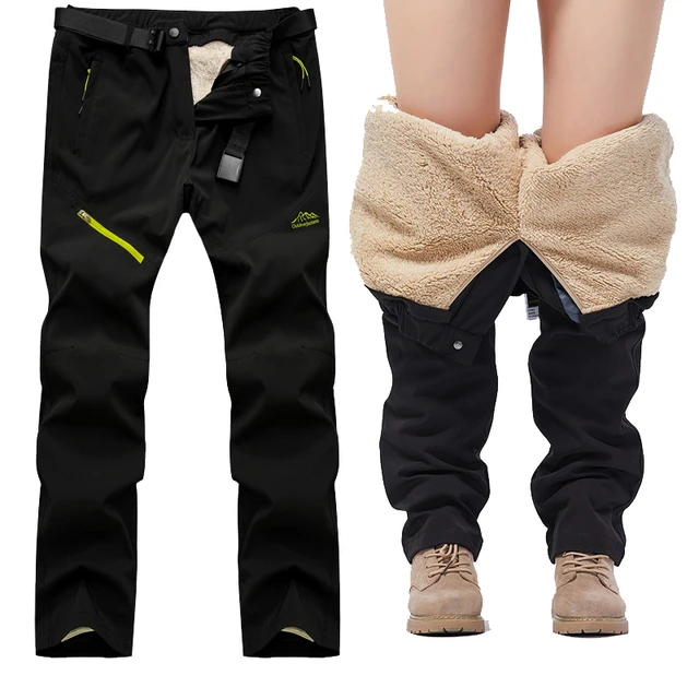 Pantaloni invernali da uomo in pile caldo Softshell escursionismo maschile Trekking pesca campeggio pantaloni da arrampicata sport all aria aperta pantaloni impermeabili spessi AliExpress