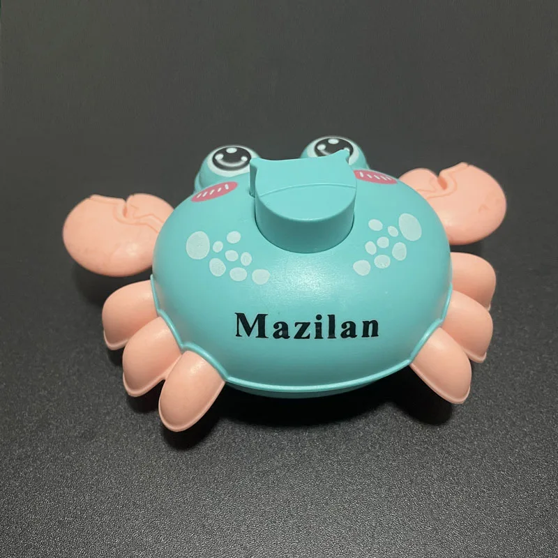 Mazilan Baby Press Crawling Crab Pull Back Toys Cute Classic Clockwork Plastic Crawl Crab Wind Up Game Bathing Toys for Kids