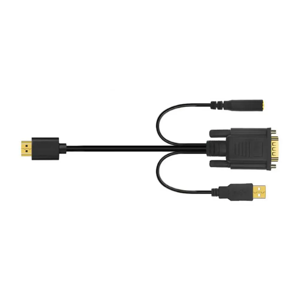 Bluelans 1/1.5/2M 1080P HDMI-compatible to VGA Female Cable Adapter Converter for PC Laptop Monitor