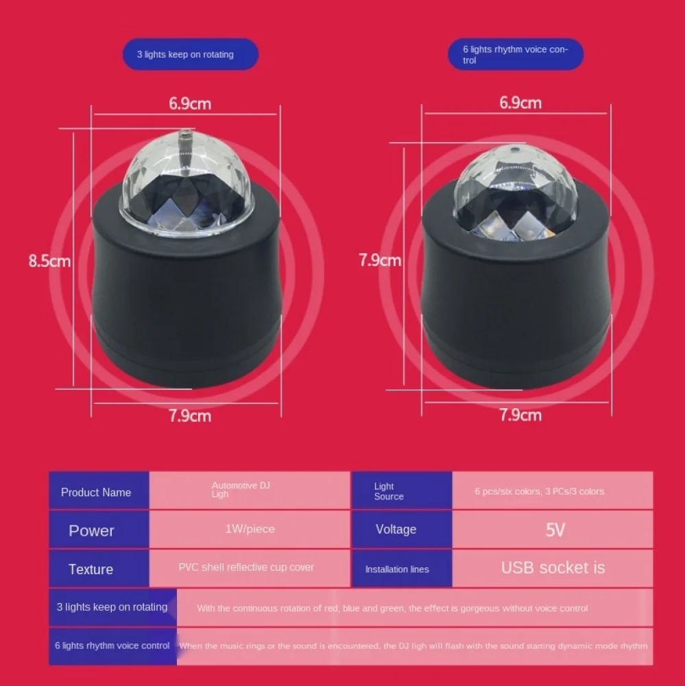 ไฟLED 7สีเวทีไฟรถกระพริบDJ RhythmเสียงควบคุมบรรยากาศLight Holiday Partyบรรยากาศ