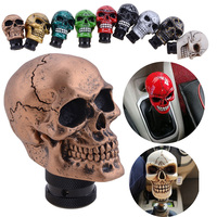 Automatic Gear Shift Knob Skull Personalized Modification sport Lever Gear Stick Universal Manual Head Lever Auto Parts 9 color